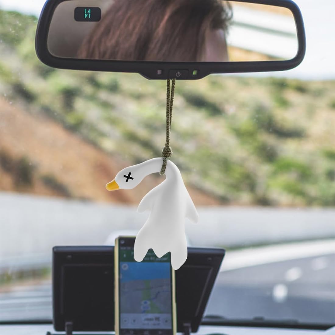 Hot Sale! UV Color-Changing Duck Pendant Funny Car Decoration 🦆🌈
