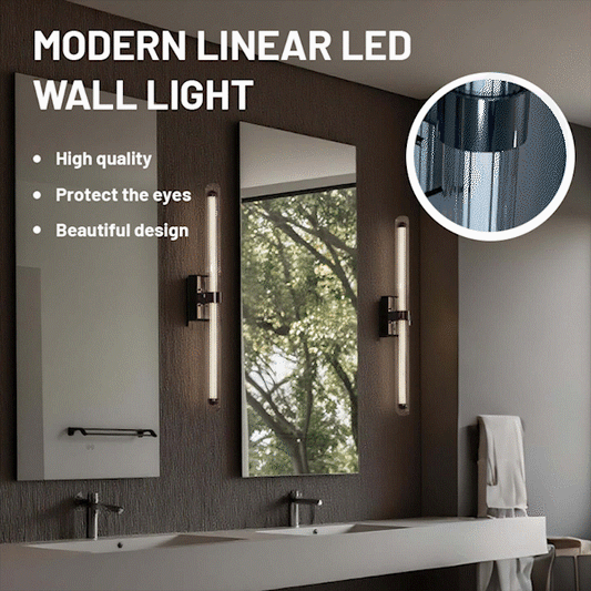 Modern Linear LED Wall Light - Dimmable Color Temperature Adjustable