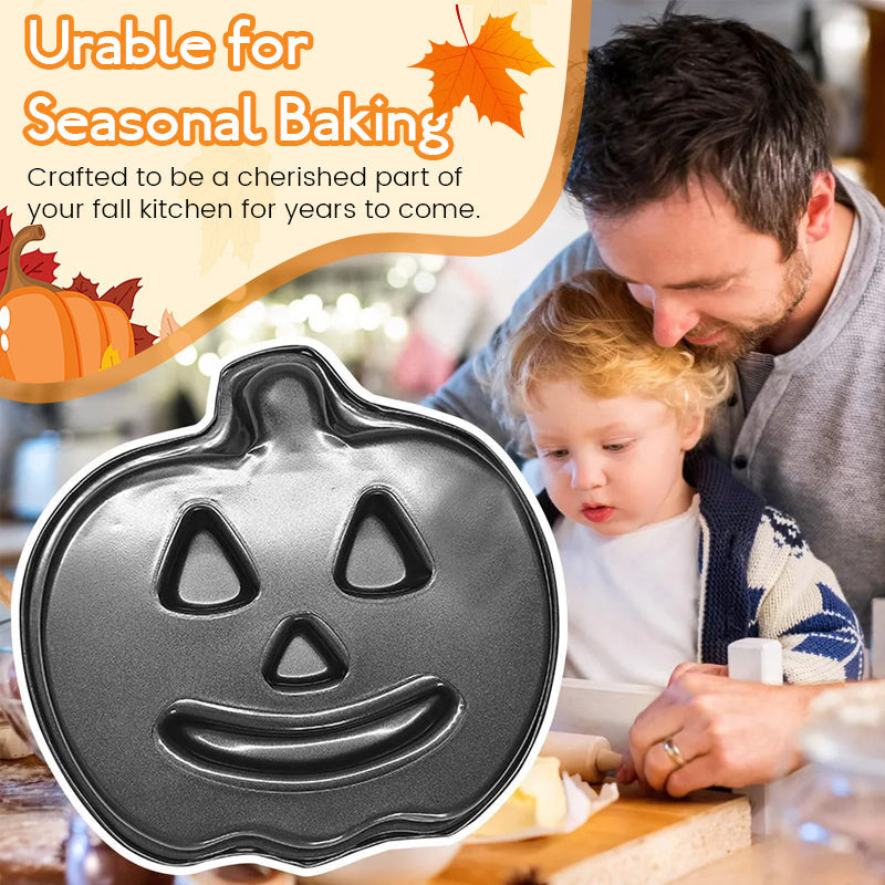 🎃 Hot Pick! 3D Carbon Steel Pumpkin Face Cake Pan – Spooky & Fun! 👻