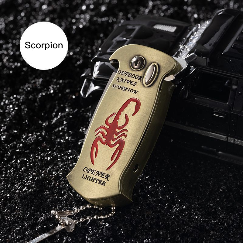 Creative 3-in-1 design multifunctional outdoor folding knife