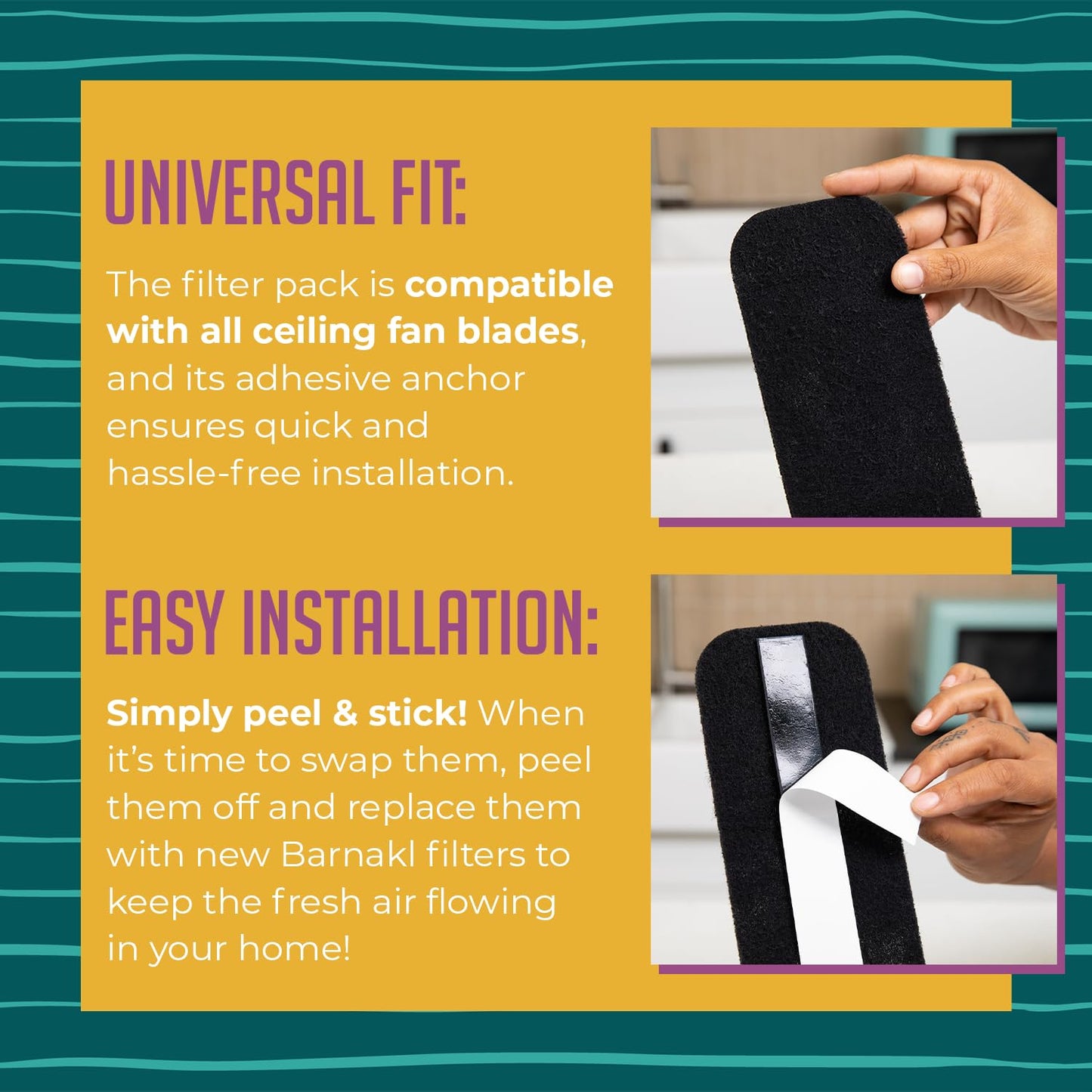 🌀 Ceiling Fan Filters (5-Count)