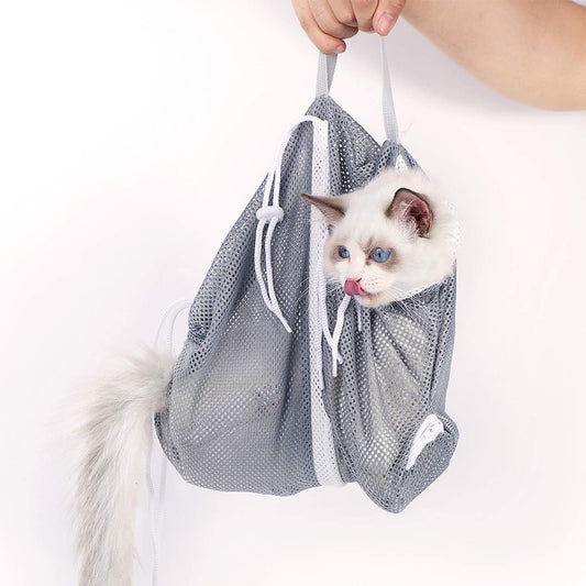 🧼 Bath Time Saver! Anti-Bite Cat Restraint Bag ✂️🐱
