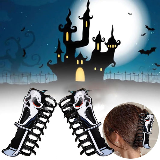 🧟‍♀️ Perfect for Halloween – Scream & Style with This Ghost Face Hair Clip! 🎉