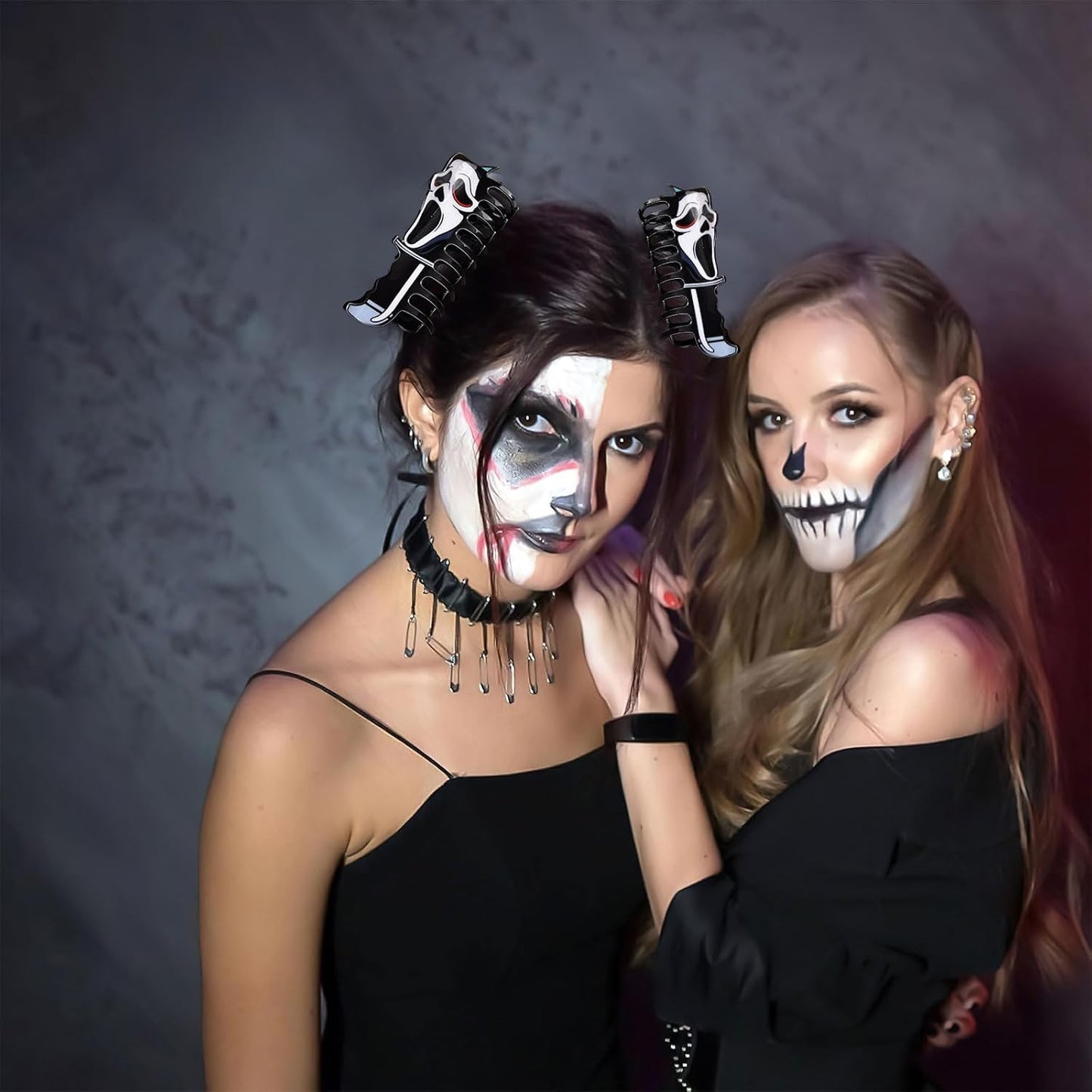 🧟‍♀️ Perfect for Halloween – Scream & Style with This Ghost Face Hair Clip! 🎉