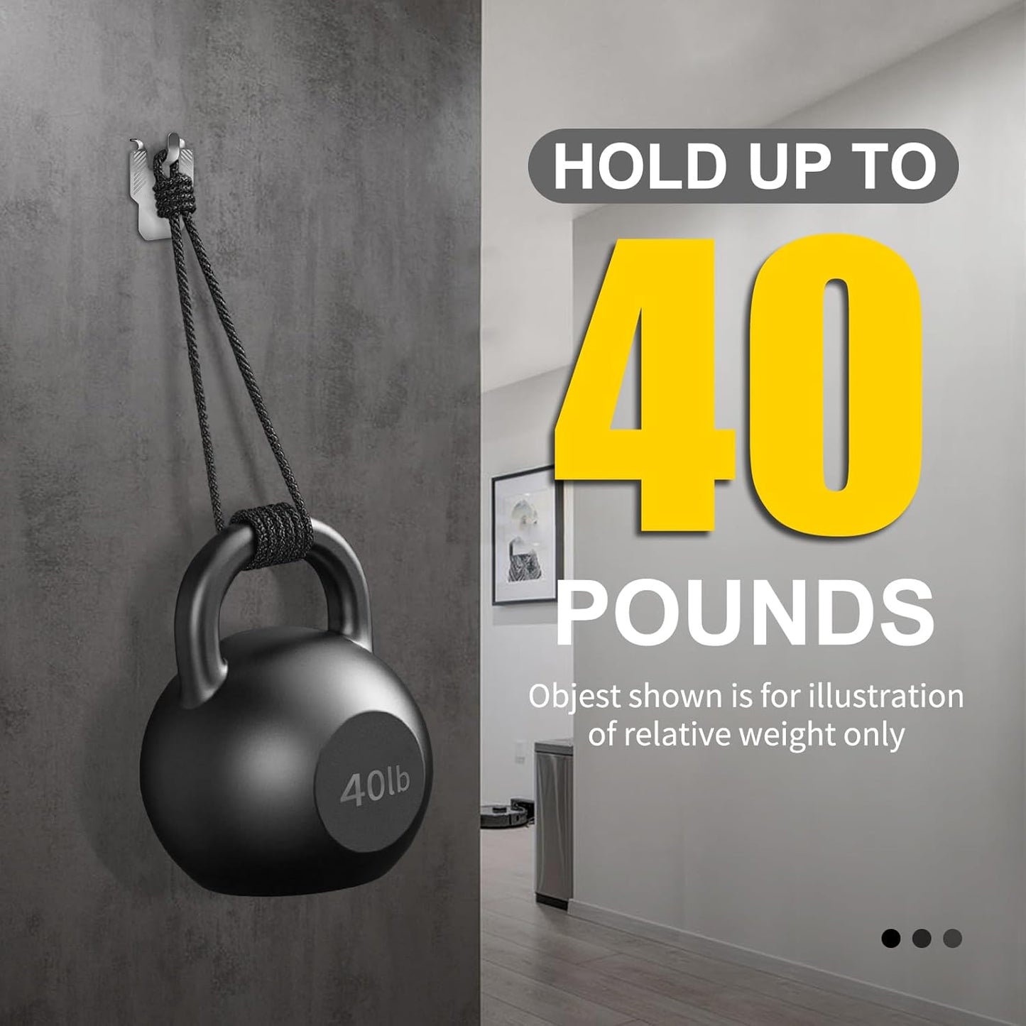 🔥 No-Drill Claw Hooks – Damage-Free Wall Picture Hanger Set