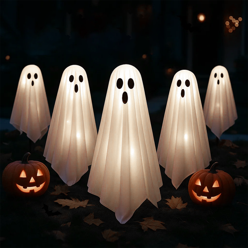 👻LED Glowing Halloween Ghost Stake Decor
