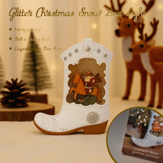 🎄Glitter Christmas Snow Boot Light