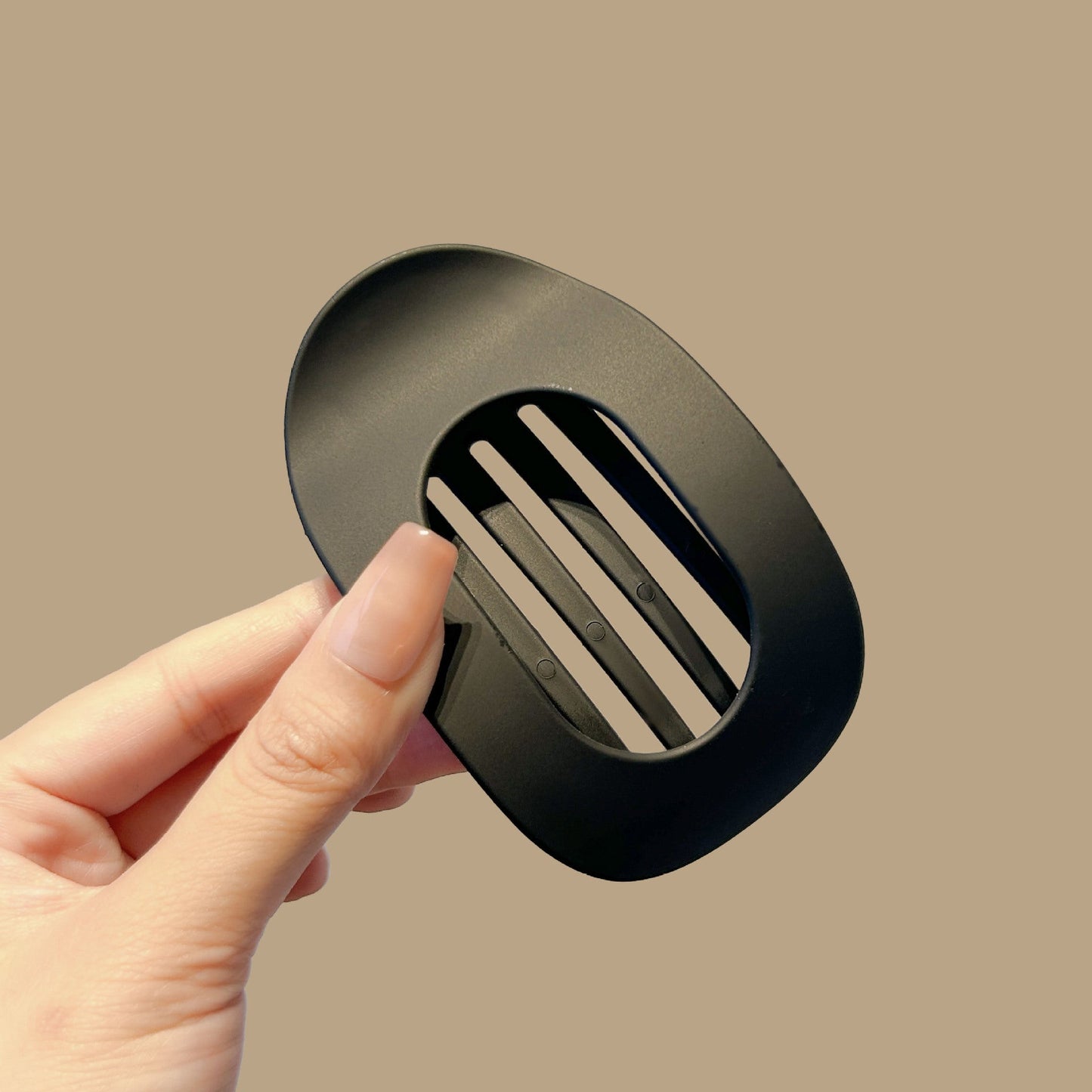 Oval Acrylic Flat Non-Slip Hair Clip