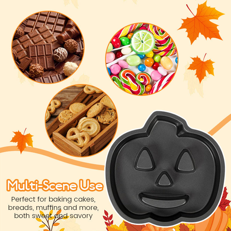 🎃 Hot Pick! 3D Carbon Steel Pumpkin Face Cake Pan – Spooky & Fun! 👻
