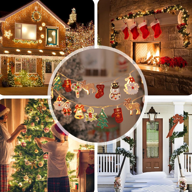 🎄 Santa Claus LED String Lights – Festive Holiday Decoration