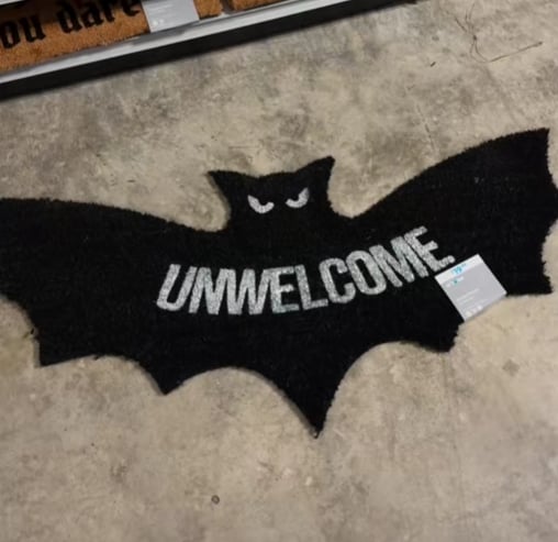 🔥LAST DAY 50% OFF - 🦇Unwelcome Shaped Bat Coir Mat