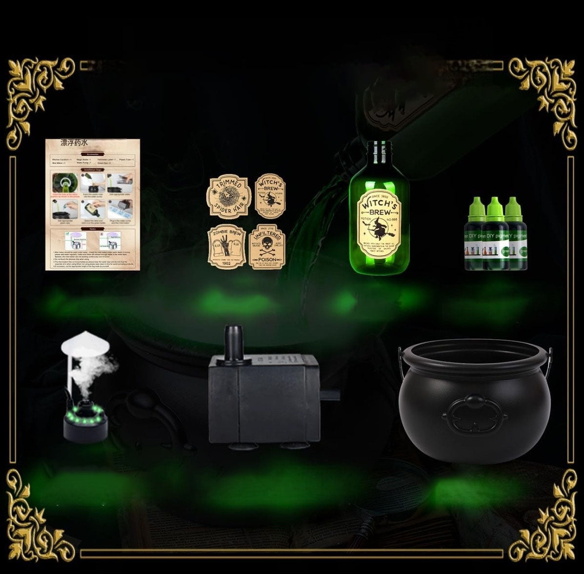 ✨ Must-Have! Floating Potion Bottles & Witchy Cauldron 🎃