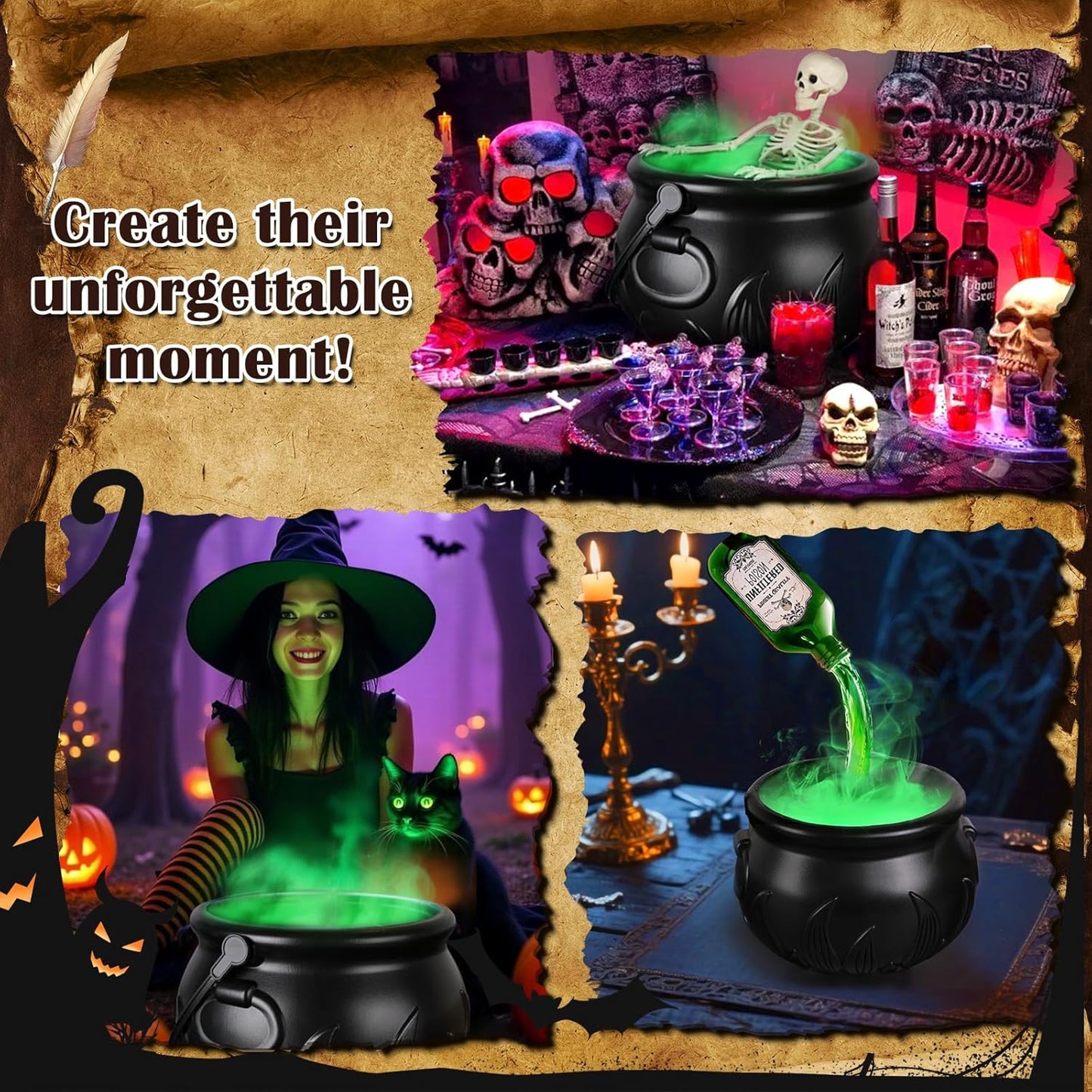 ✨ Must-Have! Floating Potion Bottles & Witchy Cauldron 🎃