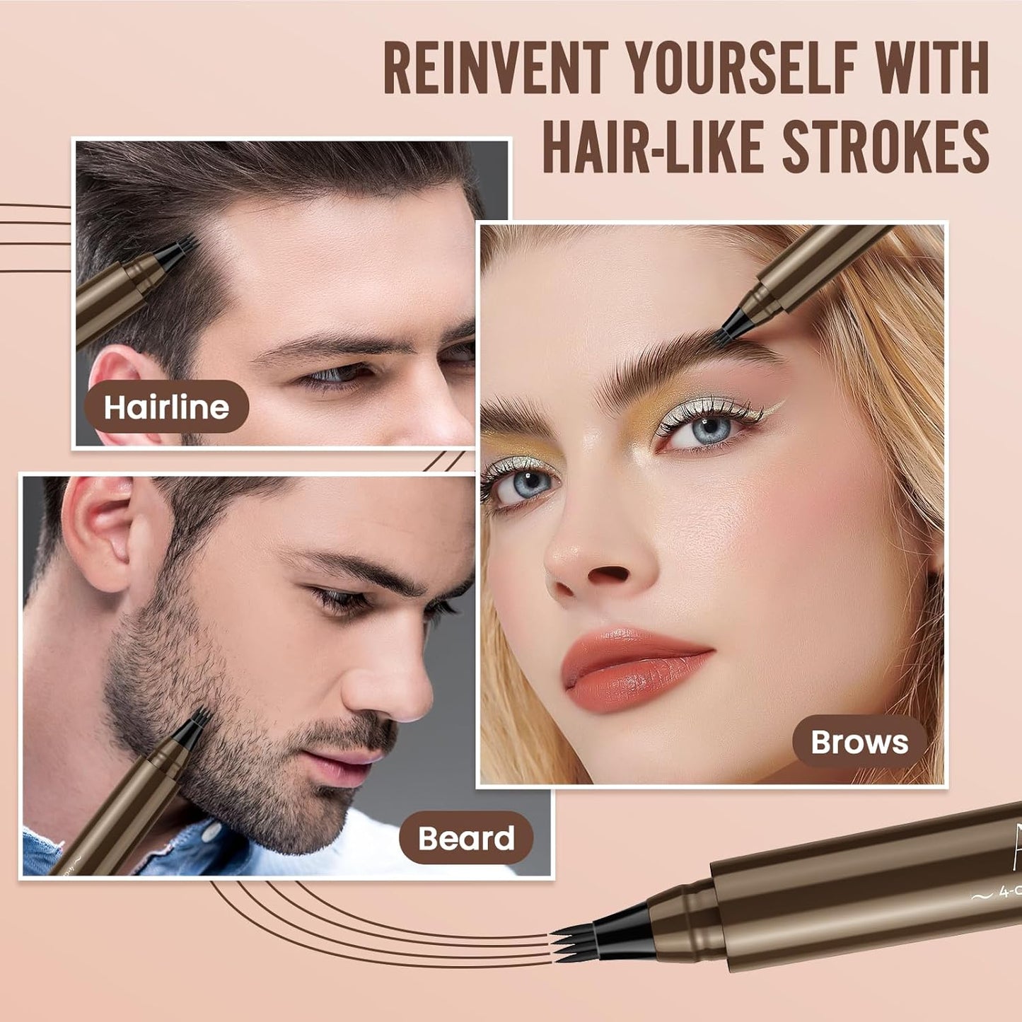 🧚‍♀️ 2025 Must-Have Brow Pen – Hair-Like & Long-Lasting!