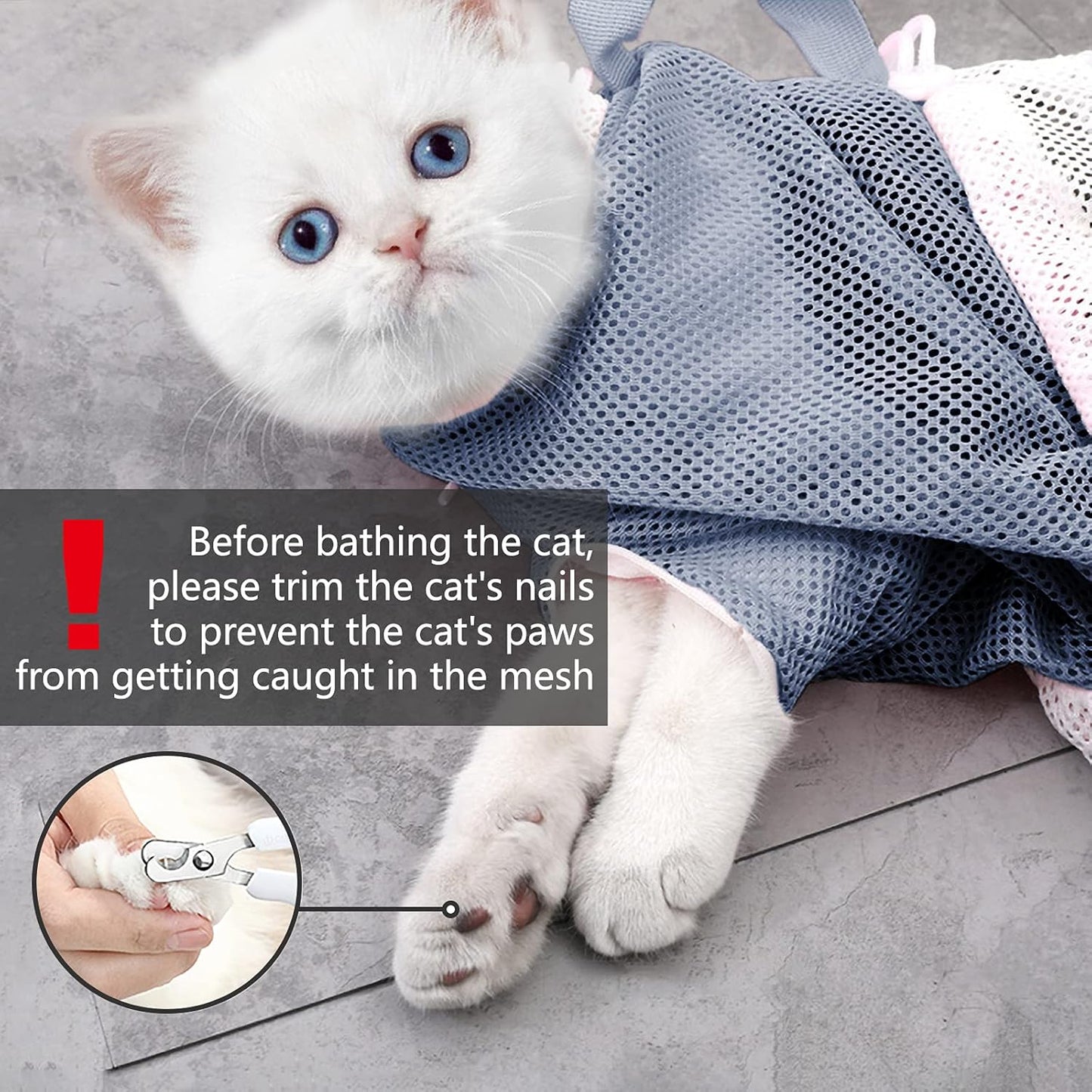 🧼 Bath Time Saver! Anti-Bite Cat Restraint Bag ✂️🐱