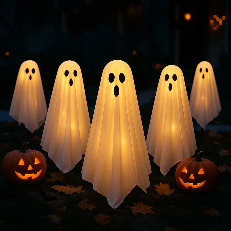 👻LED Glowing Halloween Ghost Stake Decor