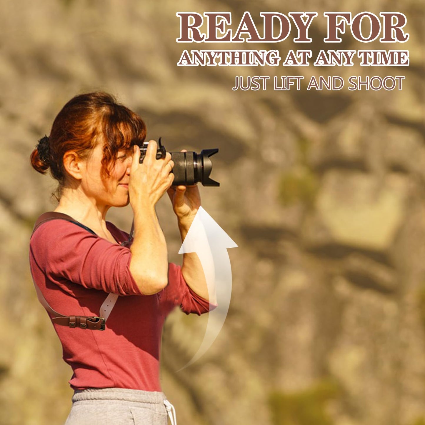 Camera double shoulder strap