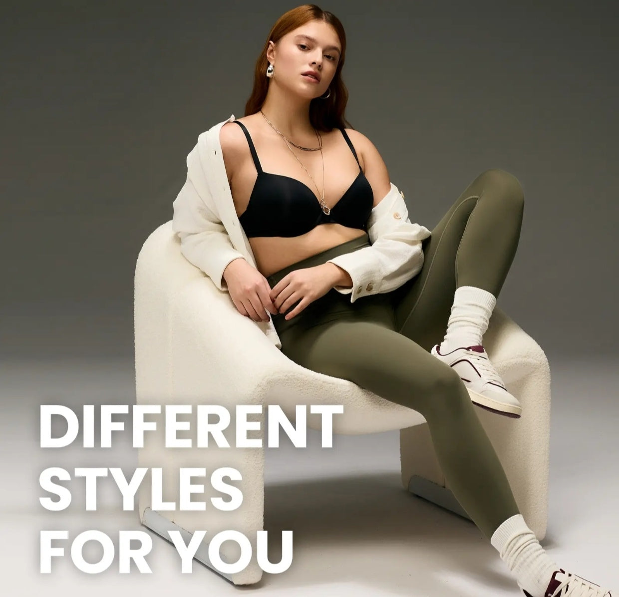 High-waisted yoga pants with a V-shaped waistline design that cinches the waist.
