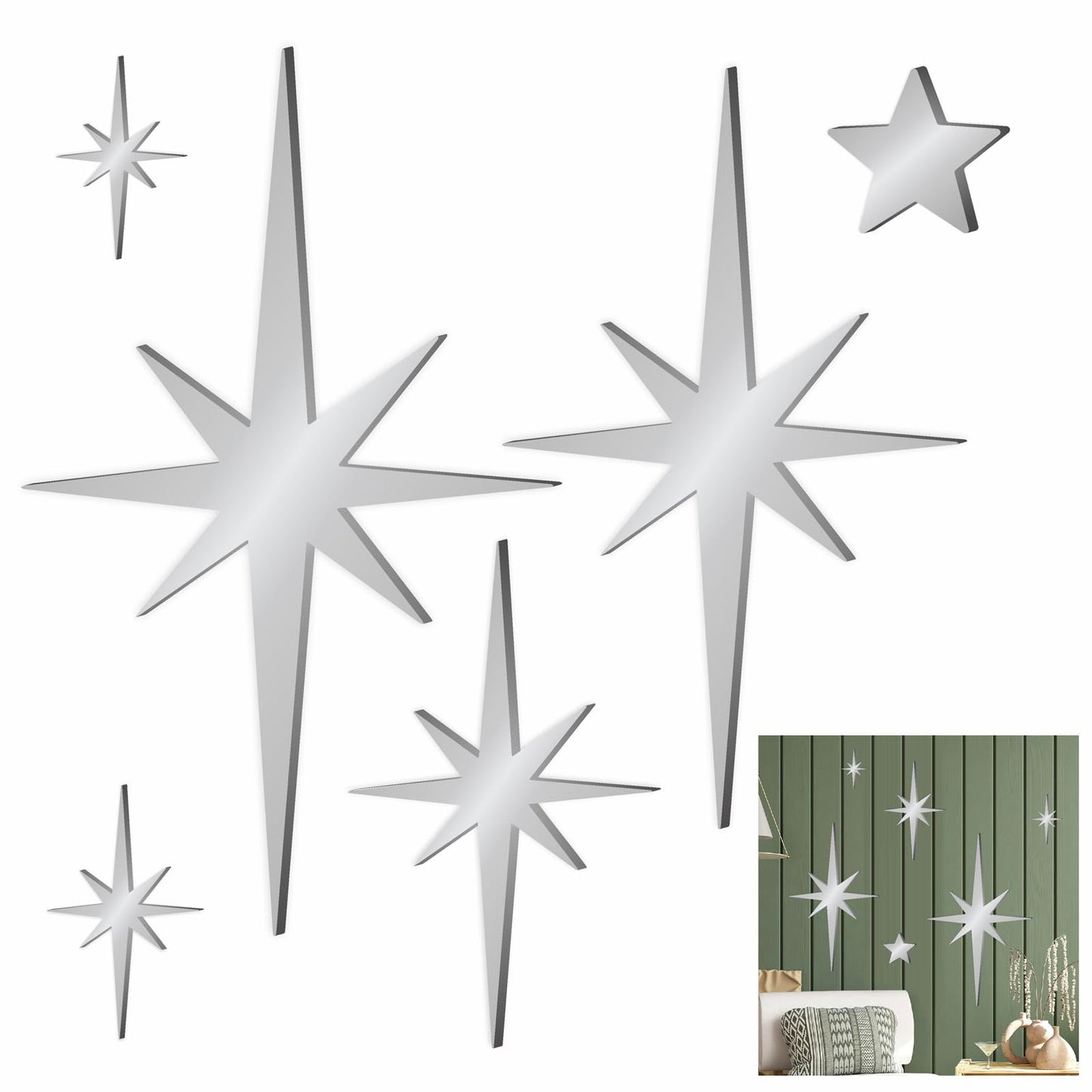 ✨ Mirror Star Wall Decals