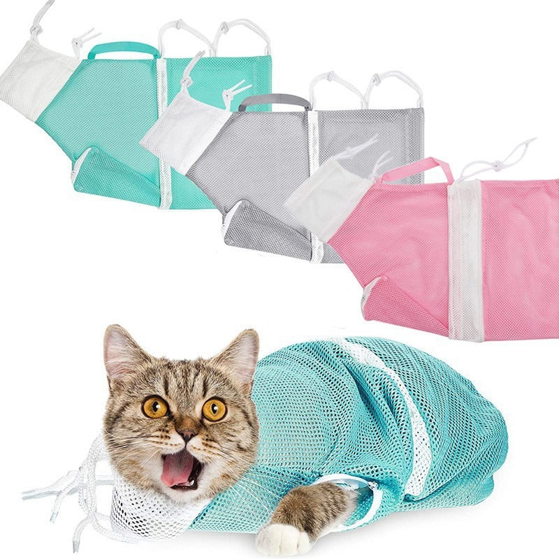🧼 Bath Time Saver! Anti-Bite Cat Restraint Bag ✂️🐱