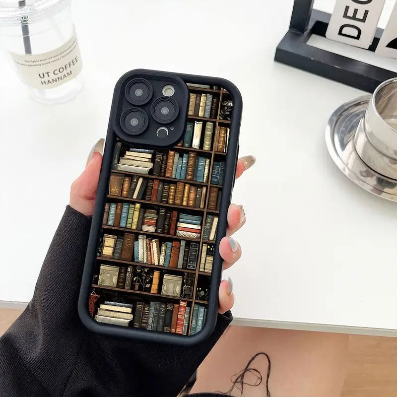 ✨2025 NEW📚 Bookish Beauty! Vintage Bookshelf iPhone Case