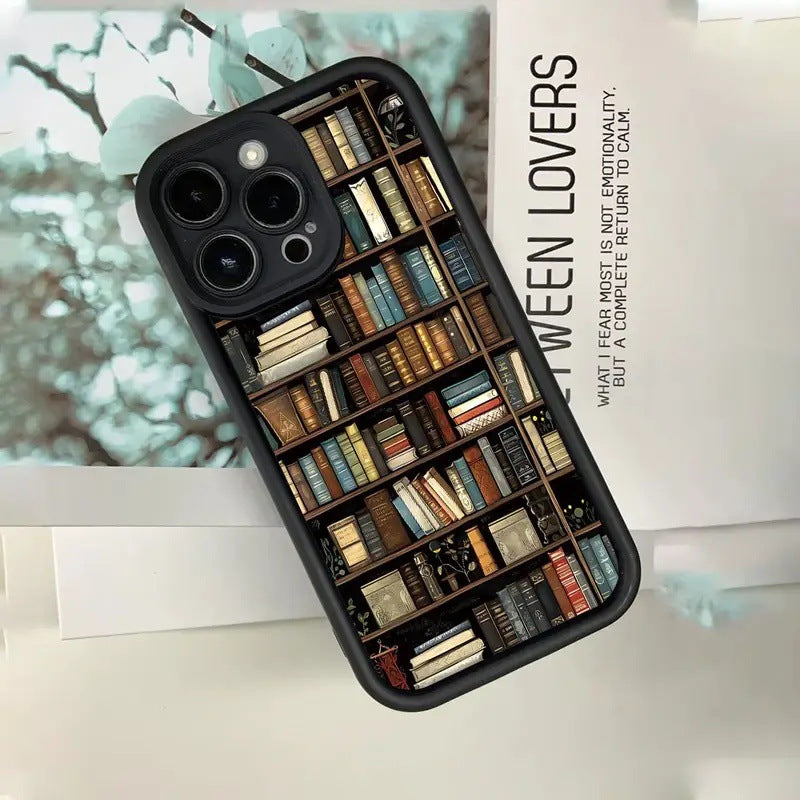 ✨2025 NEW📚 Bookish Beauty! Vintage Bookshelf iPhone Case