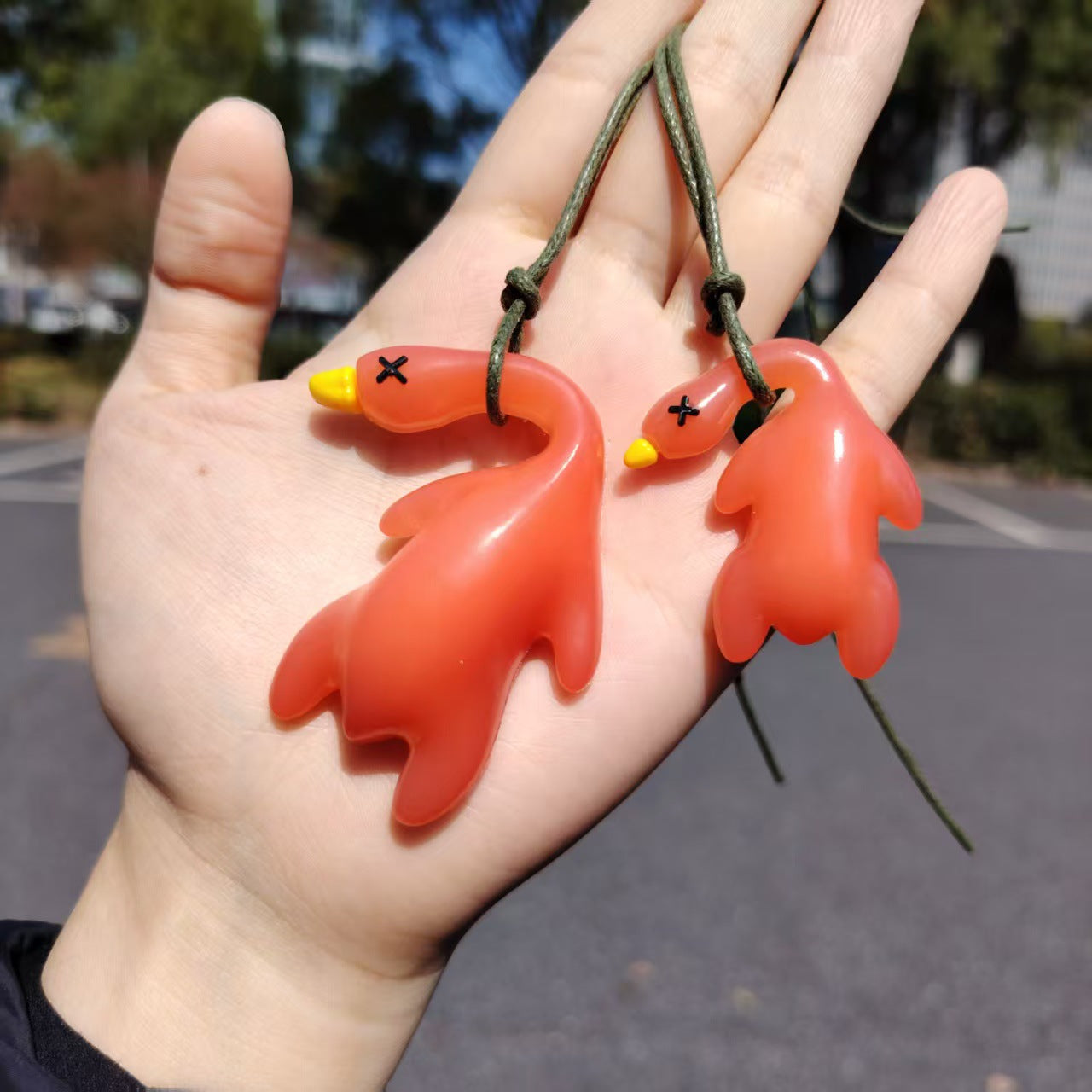 Hot Sale! UV Color-Changing Duck Pendant Funny Car Decoration 🦆🌈