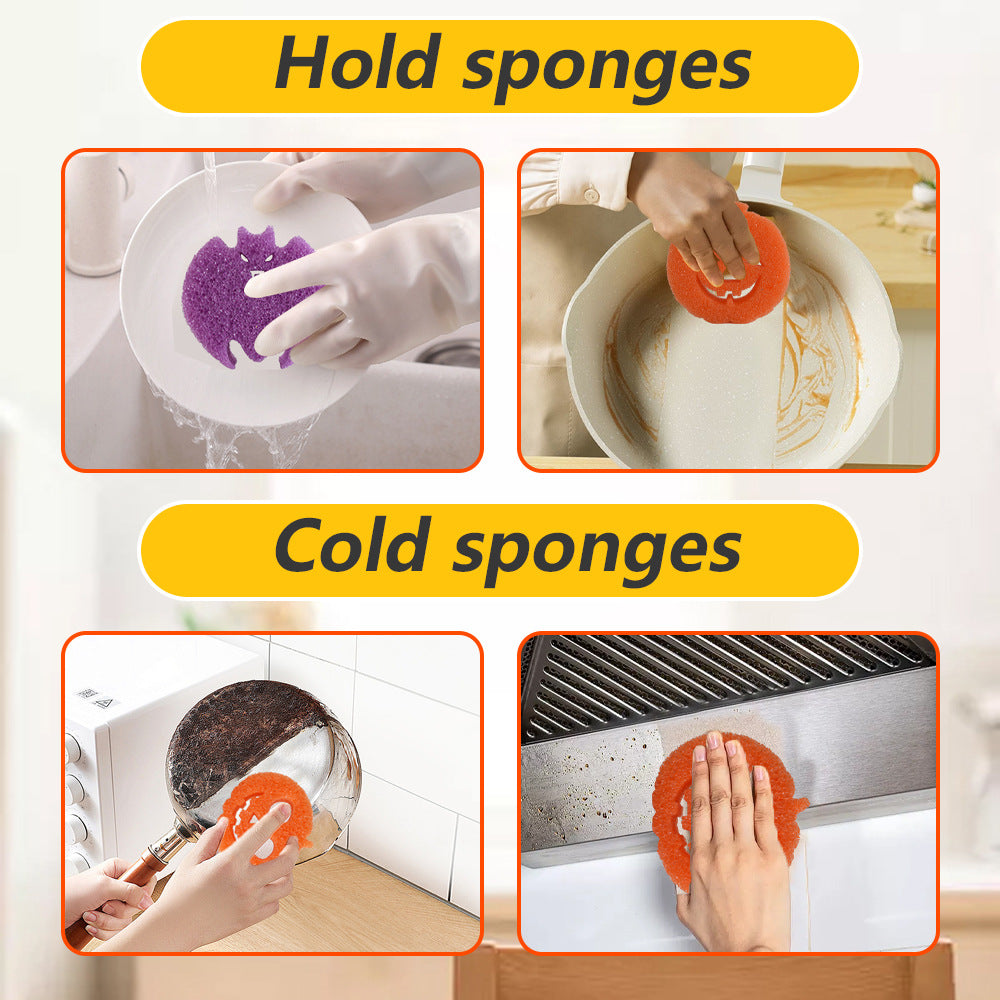 🎃 Spooky & Functional! Cute Ghost & Bat Sponges for Halloween Cleaning Fun 🧽