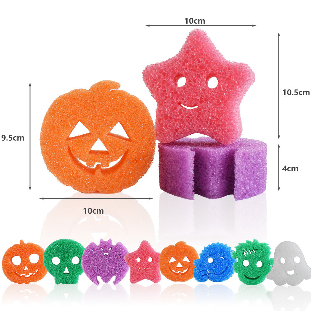🎃 Spooky & Functional! Cute Ghost & Bat Sponges for Halloween Cleaning Fun 🧽