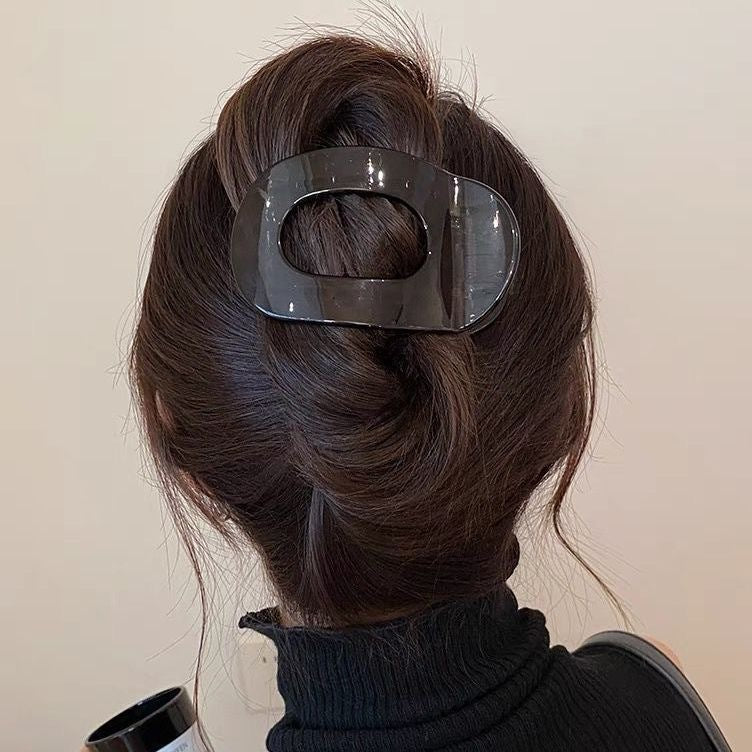 Oval Acrylic Flat Non-Slip Hair Clip