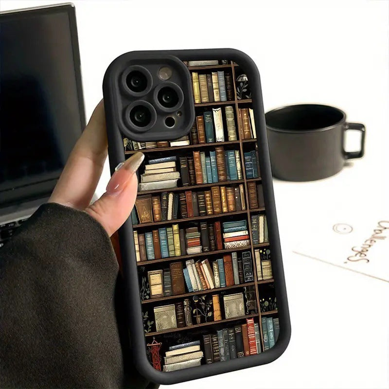 ✨2025 NEW📚 Bookish Beauty! Vintage Bookshelf iPhone Case