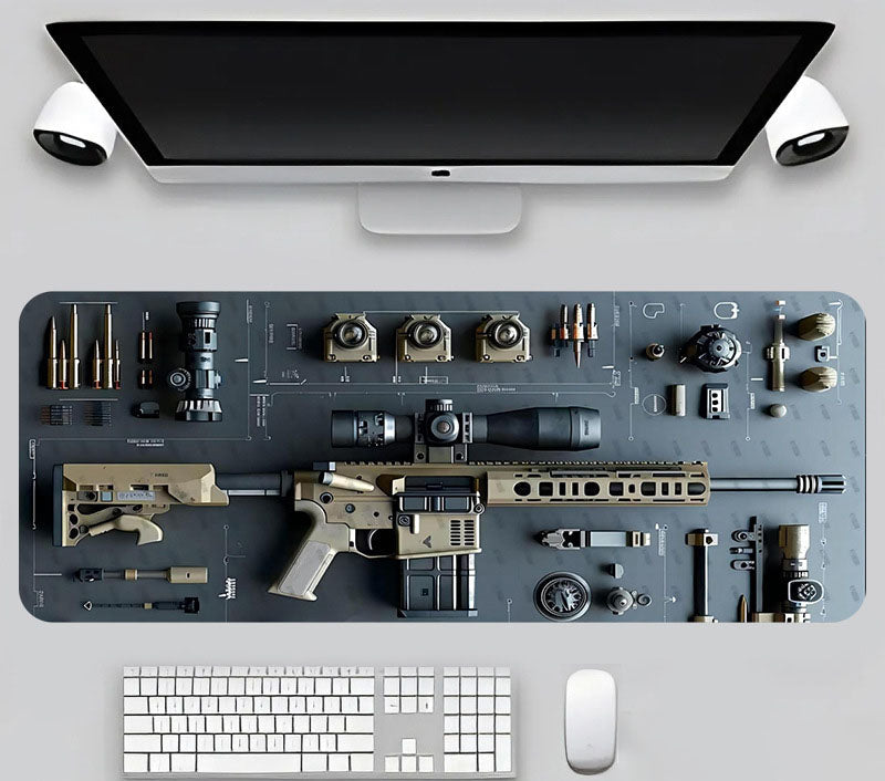 Top Seller!🎮 Gun Keyboard & Mouse Pad - Hot Deal💥