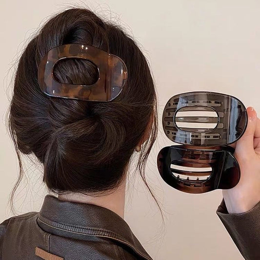 Oval Acrylic Flat Non-Slip Hair Clip