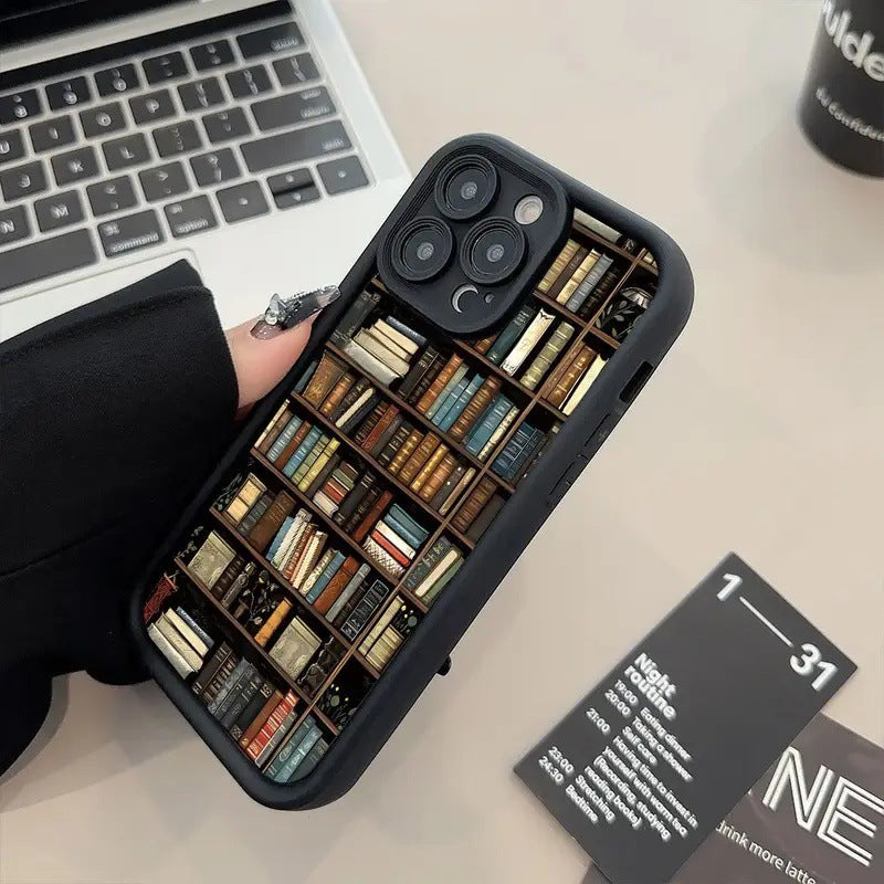 ✨2025 NEW📚 Bookish Beauty! Vintage Bookshelf iPhone Case