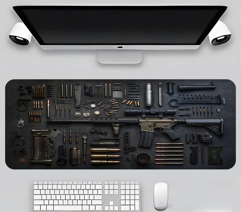 Top Seller!🎮 Gun Keyboard & Mouse Pad - Hot Deal💥