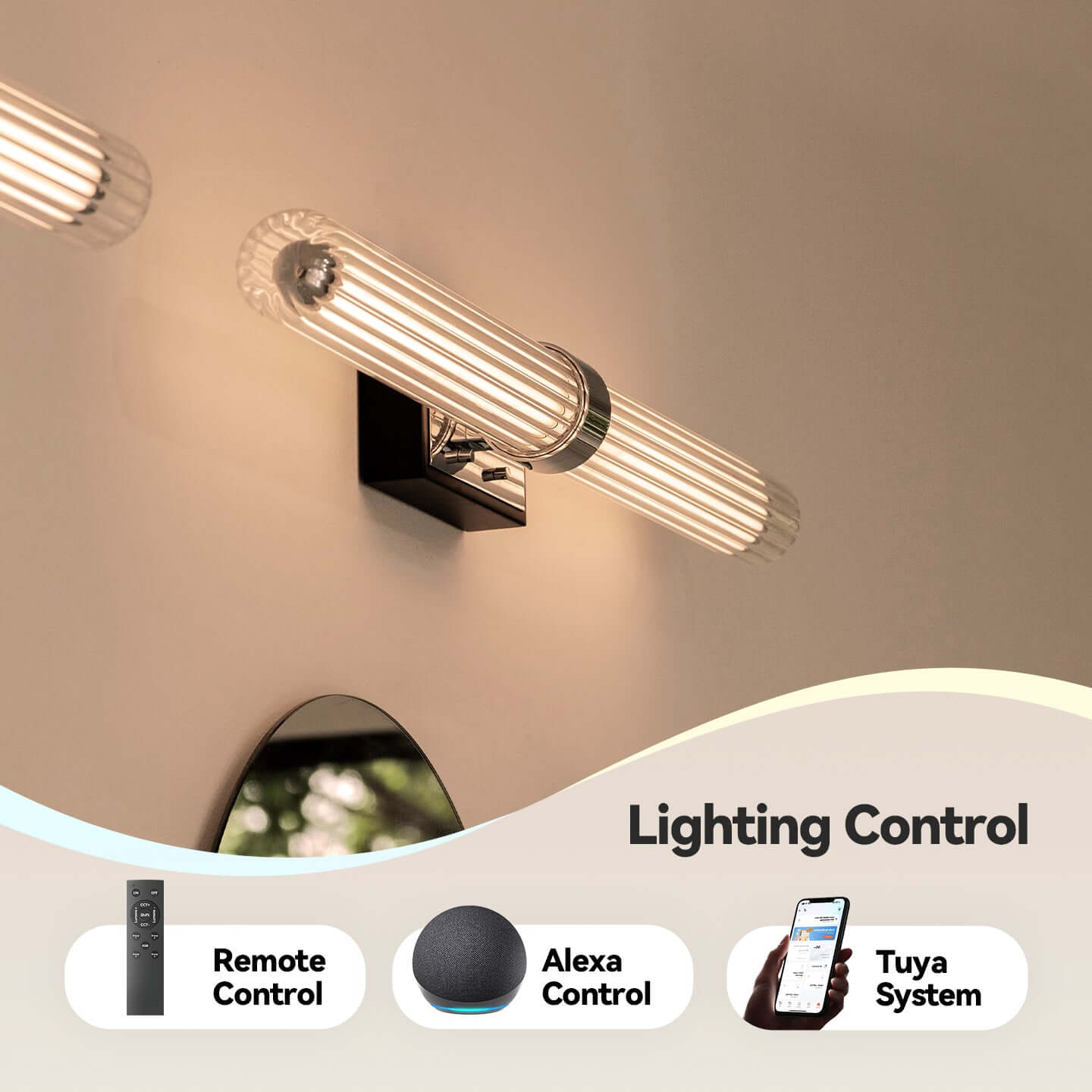 Modern Linear LED Wall Light - Dimmable Color Temperature Adjustable