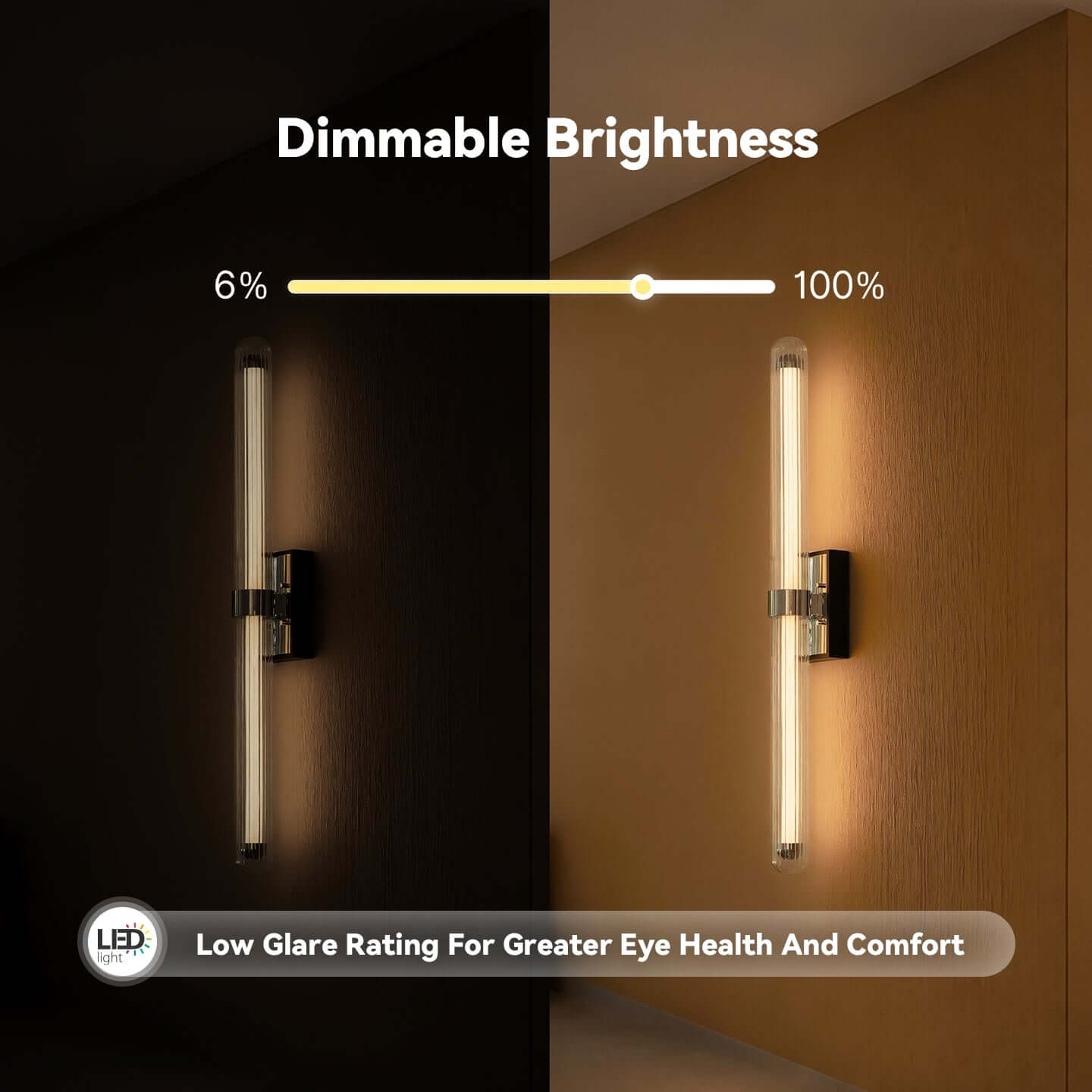 Modern Linear LED Wall Light - Dimmable Color Temperature Adjustable