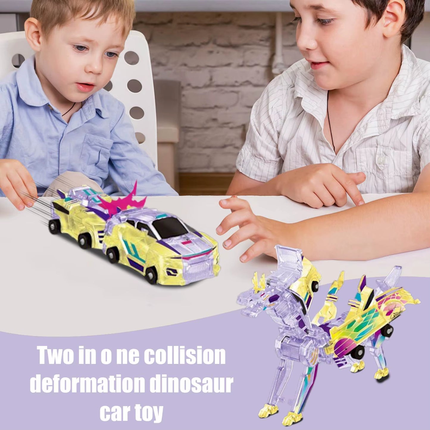 2025 New product 💥 Collision Transforming Dinosaur Car Toy