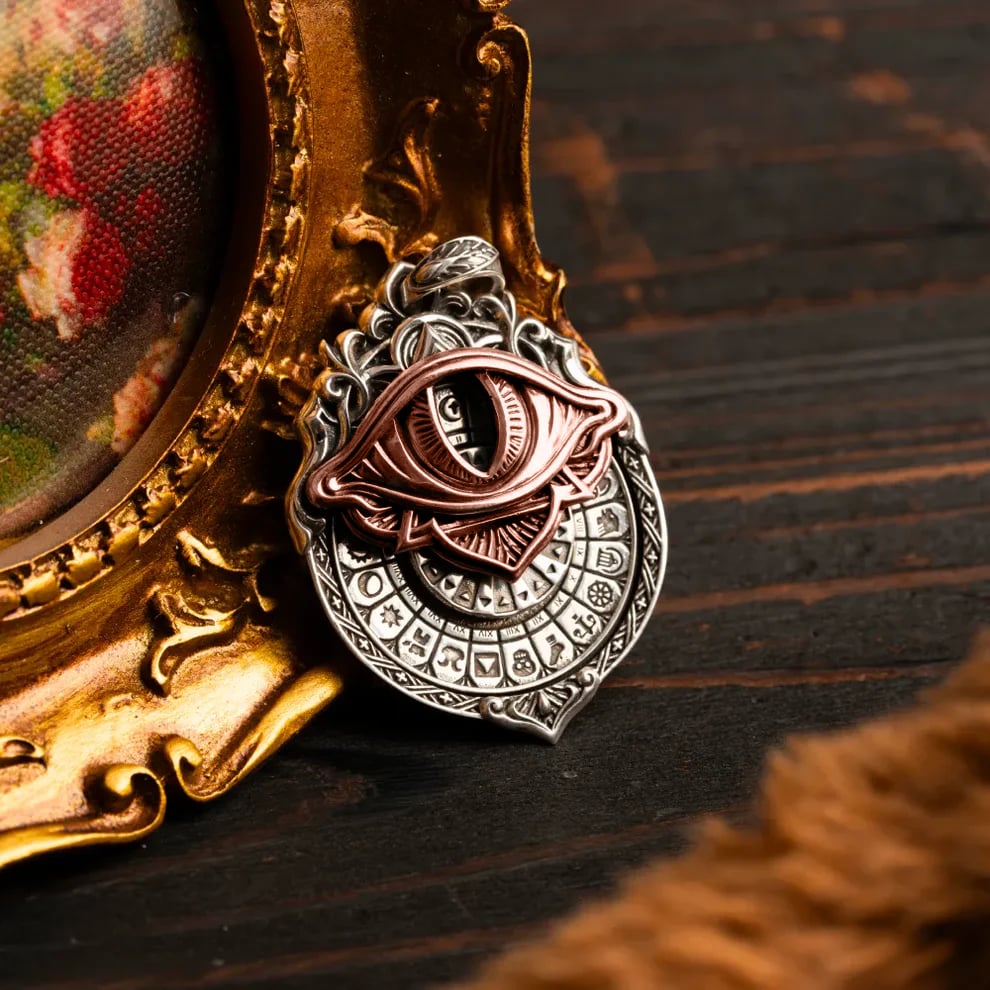🔥👁️‍🗨️Handmade Tarot Vision Pendant: Connect to Cosmic Wisdom Anytime(Cheat Sheet Included)