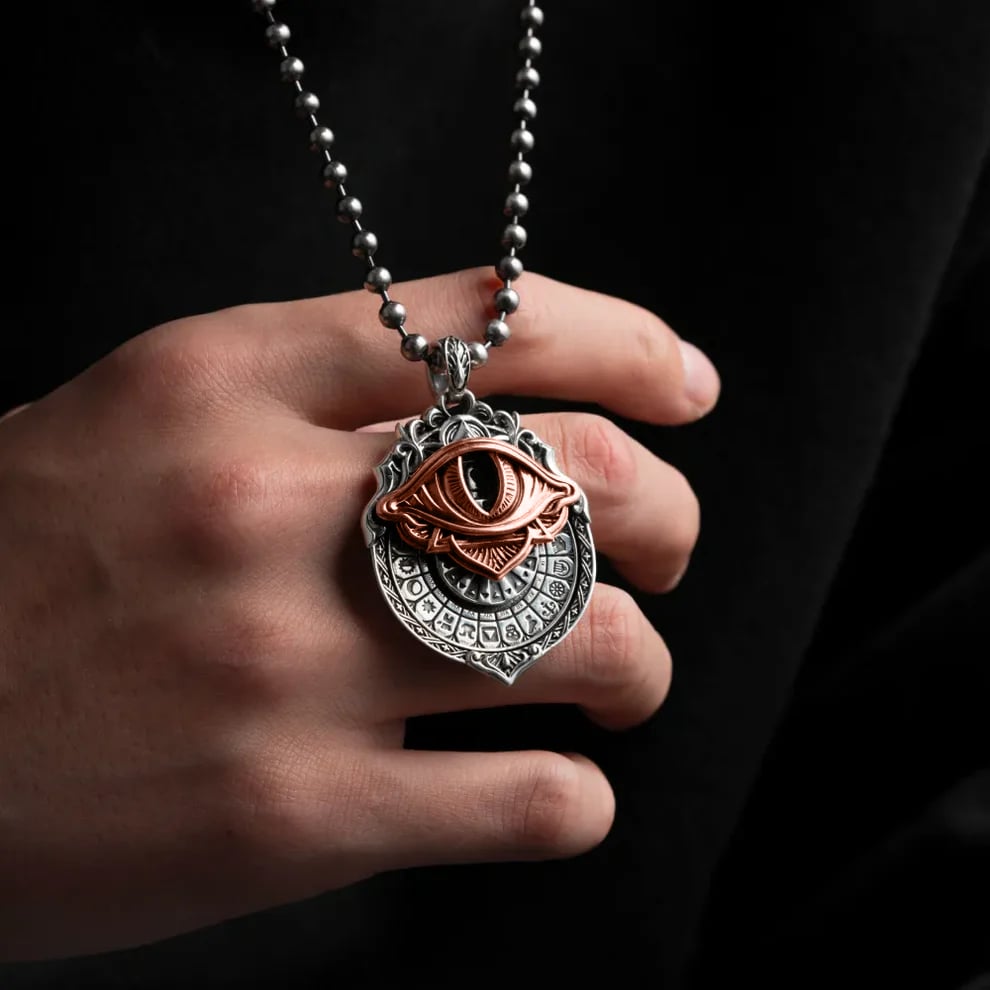 🔥👁️‍🗨️Handmade Tarot Vision Pendant: Connect to Cosmic Wisdom Anytime(Cheat Sheet Included)