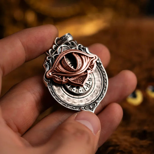 🔥👁️‍🗨️Handmade Tarot Vision Pendant: Connect to Cosmic Wisdom Anytime(Cheat Sheet Included)