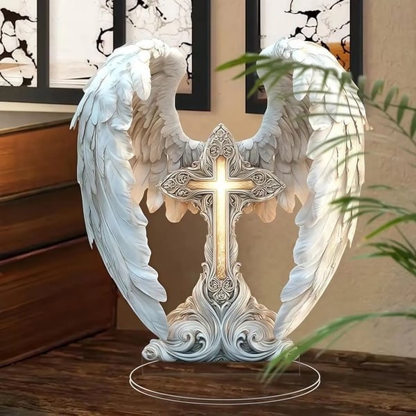 🎁Angel wing design with cross decoration